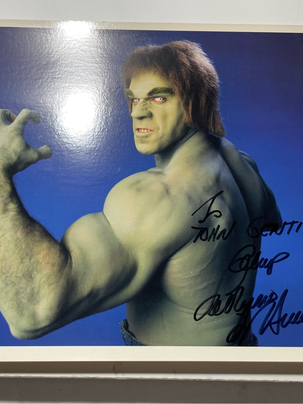 Hulk Signed “The Incredible Hulk Lou” 8x10 Photo Inscribed With Name